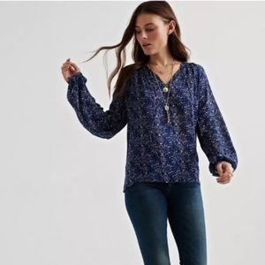 Lucky jeans floral print peasant top